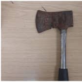The axe found by police