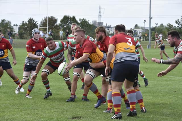 Action from Borough v Lutterworth. Photo: David Lowndes.