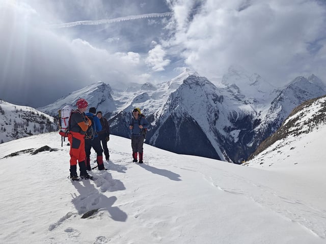 Jeff, Pawel, Mark and Jack in the Aosta Valley - Alps.