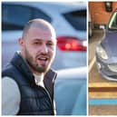Chris Green and the car he used (pics: SWNS)