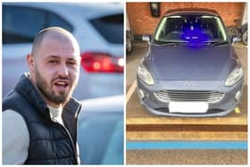 Chris Green and the car he used (pics: SWNS)