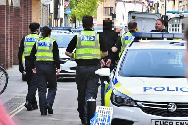 Police arrest in the city centre
