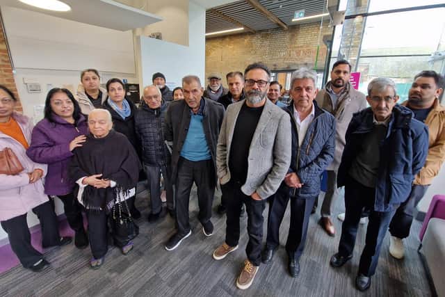 Supporters for the Bharat Hindu Samaj Mandir in Peterborough