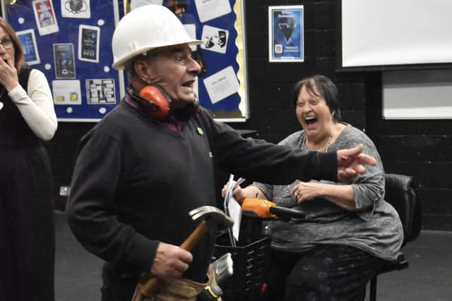 Peterborough Mask Theatre in rehearsal for Cubed3 at the Key Theatre Studio