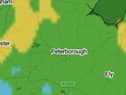 The Met Office rainfall radar for Peterborough at 5pm on Saturday (October 23)