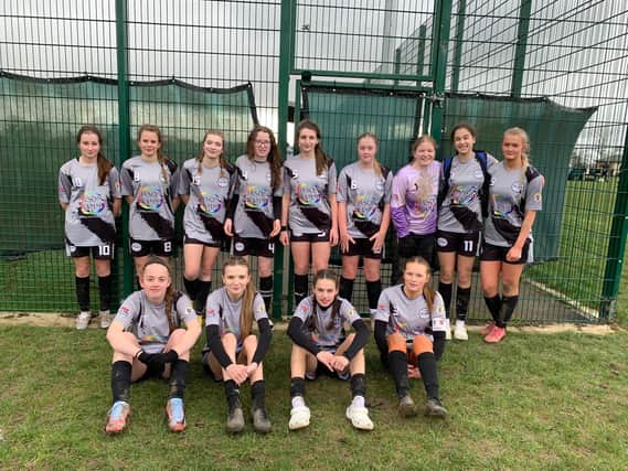 The Girls United team that reached the Cambs League Under 16 Cup Final.
