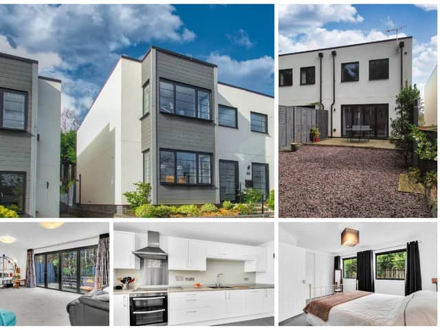 An Art Deco style, modern, end town house offering more than 1,100 sq ft of space