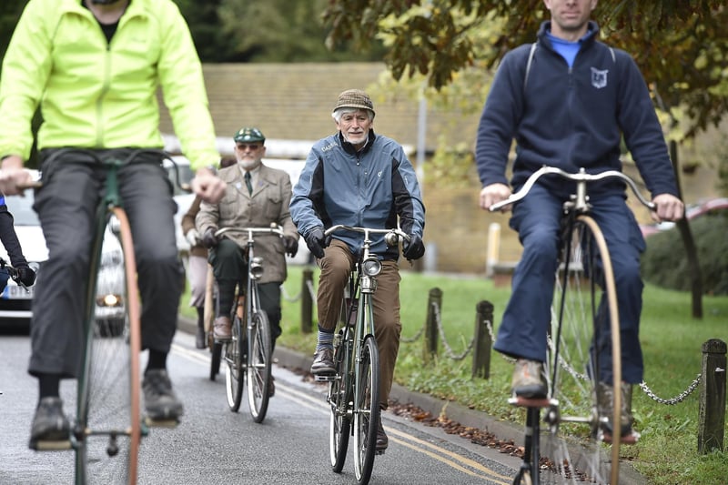 Members of the Peterborough Vintage Cycle Club' enjoy a final ride around Werrington