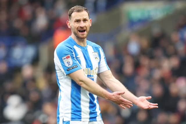 Tom Lees in action for Huddersfield Town. (Photo by Ed Sykes/Getty Images)