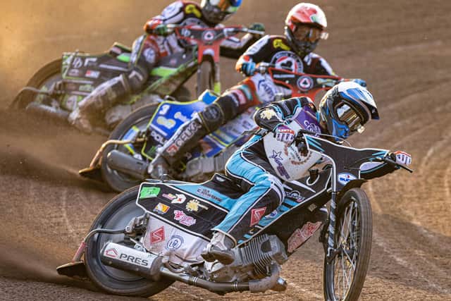 Vadim Tarasenko out in front for Panthers at Belle Vue. Photo: Taylor Lanning, Holeshot Media