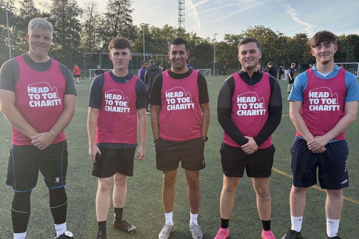 One of the team's supporting Head to Toe Charity.