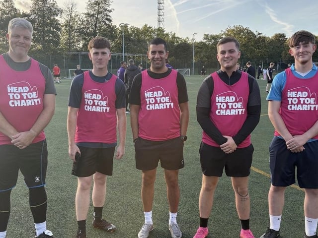 One of the team's supporting Head to Toe Charity.