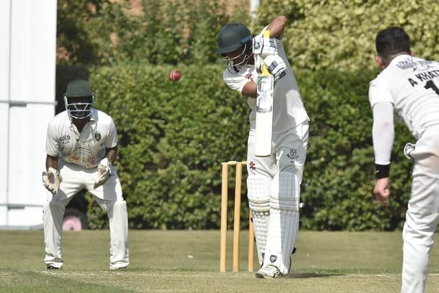 Shahzad Amir batting for Barnack against Falcon. Photo: David Lowndes.