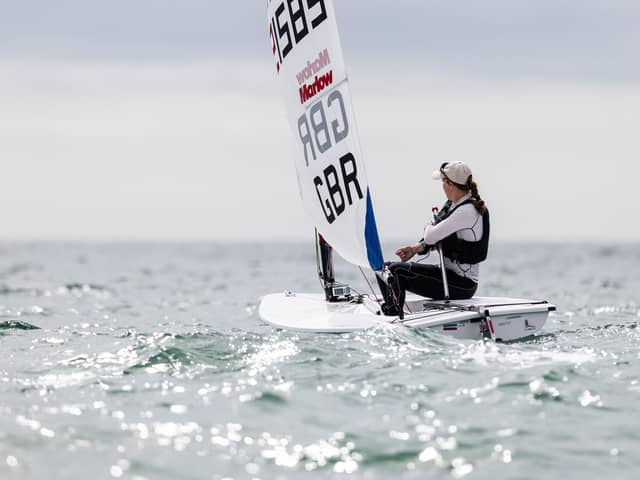 Carys Attwell in action. Photo courtesy of Rutland Sailing Club