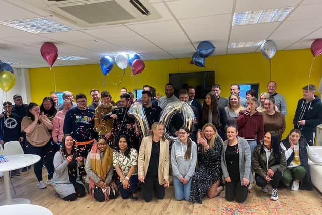 Staff at Peterborough's The Lettings Hub celebrating the company's 10th anniversary - now the business is to host two recruitment evenings as it looks to hire more people.