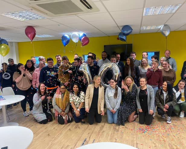 Staff at Peterborough's The Lettings Hub celebrating the company's 10th anniversary - now the business is to host two recruitment evenings as it looks to hire more people.