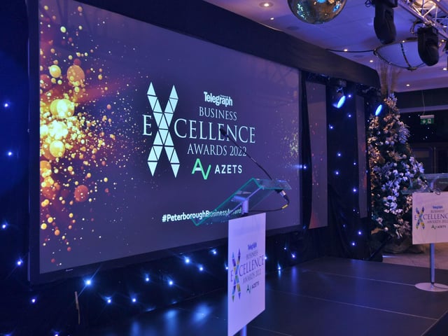 The stage is set for the Peterborough Telegraph Business Excellence Awards 2022.