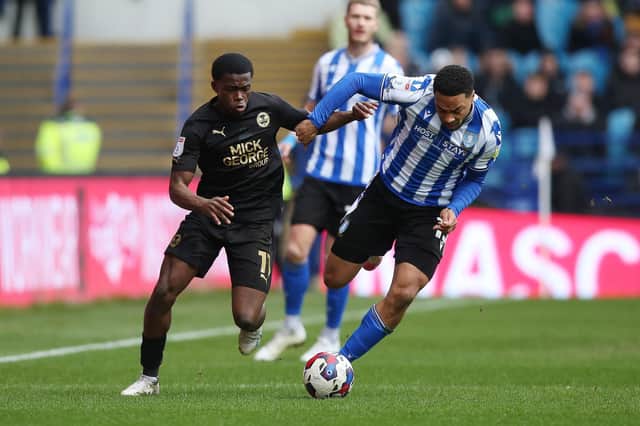 Kwame Poku missed Posh's best chance of the game against Sheffield Wednesday on Saturday. Photo: Joe Dent.