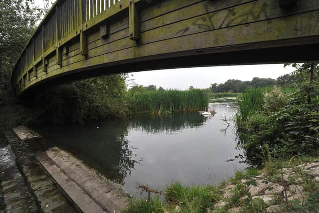 One of the closed bridges at Cuckoo's Hollow, Werrington, Peterborough.