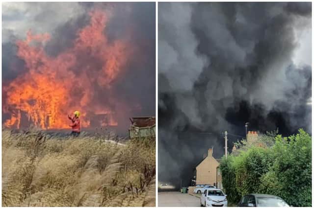 More than 30 firefighters were called to the scene