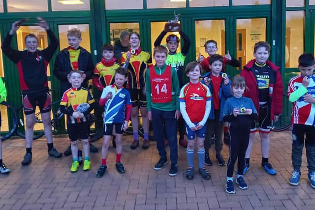 Winners at the Fenland Clarion Cycling Club youth event.