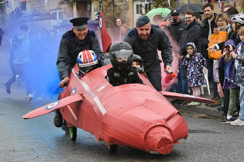 The ‘Hold My Beer’ team let rip with their trail-blazing RAF fighter jet carriage.