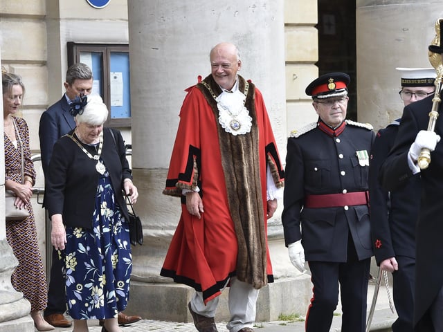 Mayor of Peterborough Nick Sandford with Mayoress Bella Saltmarsh