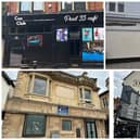 Clockwise from top left, The Cue Club in Cowgate, Peterborough, the former Post Office in Cowgate, the former Yorkshire Bank in Church Street and the mural at the entrance to Cowgate.