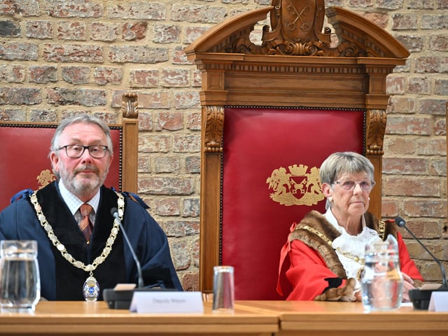 Mayor of Peterborough Judy Fox and Deputy Mayor Cllr Peter Hiller