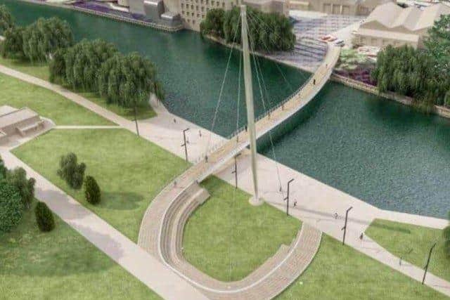 A proposal for what they new bridge over the River Nene could look like.