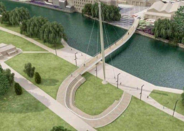 A proposal for what they new bridge over the River Nene could look like.