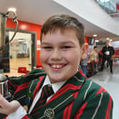Peterborough Drama Festival 2024:  Harrison Whitty with his solo acting cup.