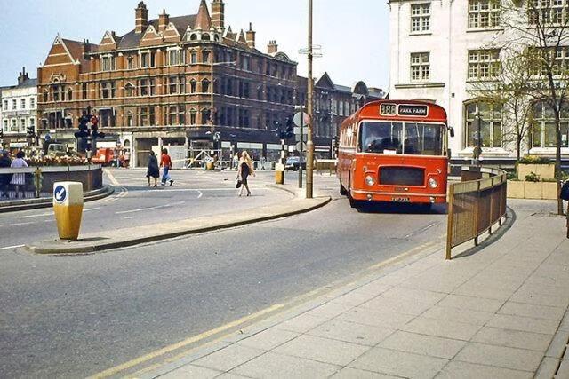 A bus passing through Bridge Street