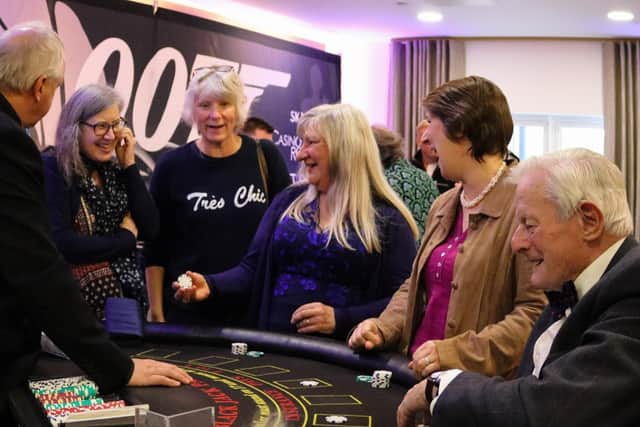 Guests were invited to try their luck on a range of casino tables, including Black-Jack and Roulette, while filling up on canapes and martinis.