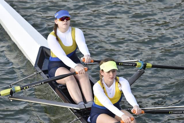 Emily Fitzjohn and Kaia Campo of Peterborough City during the Head of the River event. Photo: David Lowndes.