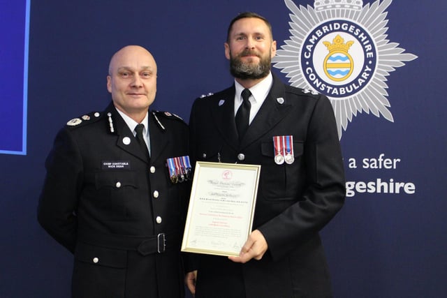 Inspector Paul Law who was commended for saving a woman’s life by rescuing her from a fast-flowing river in darkness.