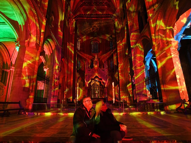 Luxmuralis 2023 at Peterborough Cathedral