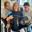 Agnieska Koczur and Sheena Bedborough from Peterborough City Hospital’s Occupational Therapy and Physiotherapy team with stroke survivor Christine Mason.