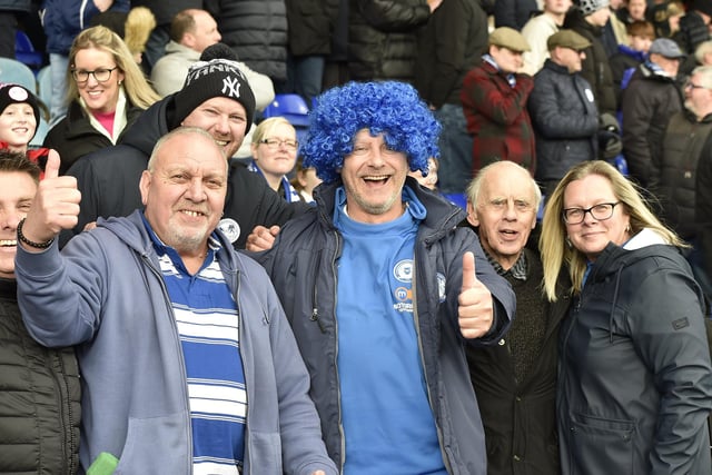 Peterborough United fans at the win over Exeter City.