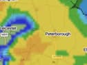The Met Office's rain radar for Peterborough in the early hours of Friday, October 19