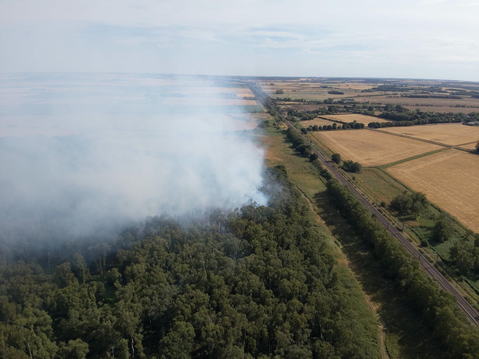 More than 80 firefighters tackle huge blaze at Holme Nature Reserve