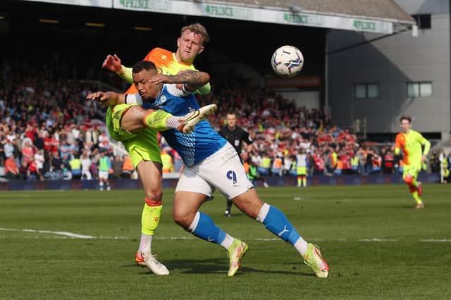 Jonson Clarke-Harris in action for Posh against Nottingham Forest last weekend. Photo: Joe Dent/theposh.com.