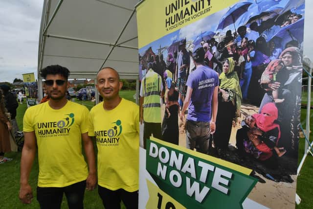F.C. Peterborough fun day at Chestnut Avenue with event organisers Arslan Ali and Shaz Yousaf.