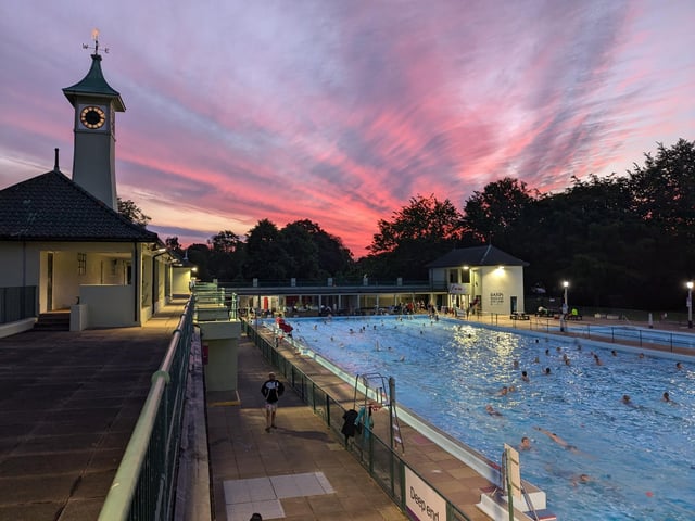 The solstice swim was very popular this year