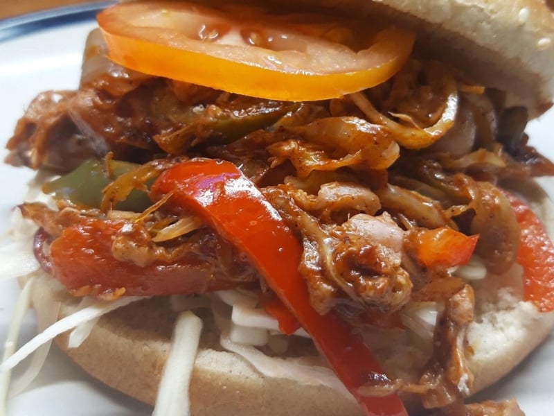 Jackfruit burger from Embe Soulfood Restaurant
