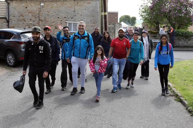 Families and friends join in the Waendel Walk in May 2019