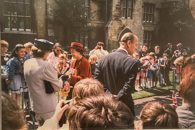 Toby Wood took school children to meet the Queen in 1988