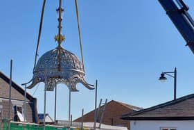 We have lift off! March's Coronation Fountain is dismantled after delays - pic courtesy of Gary Richmond