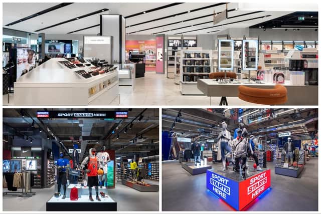 These images show how the new Frasers store, top, and Sports Direct stores will look when they open in Peterborough's Queensgate Shopping Centre.