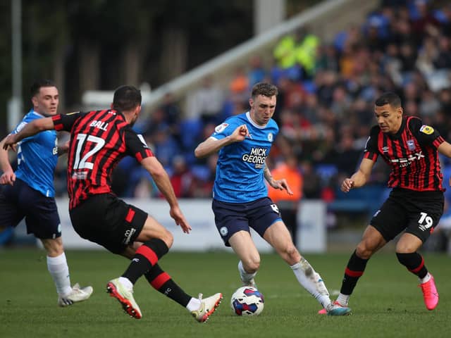 Jack Taylor in action for Posh against Ipswich in April. Photo: Joe Dent/theposh.com.